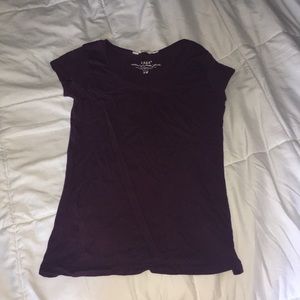 Purple scoop neck T-shirt